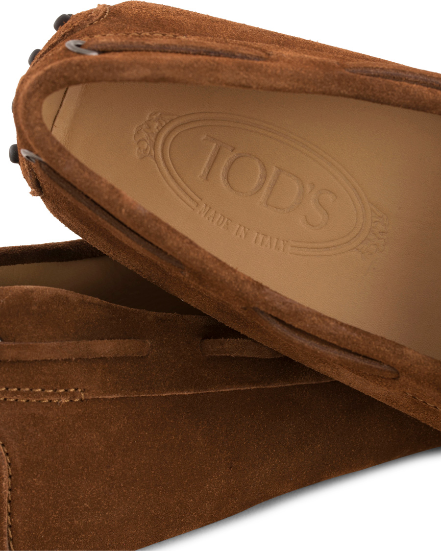 Herre | Tod's Laccetto Gommino Carshoe Light Brown Suede | Tod's | Laccetto Gommino Carshoe Light Brown Suede