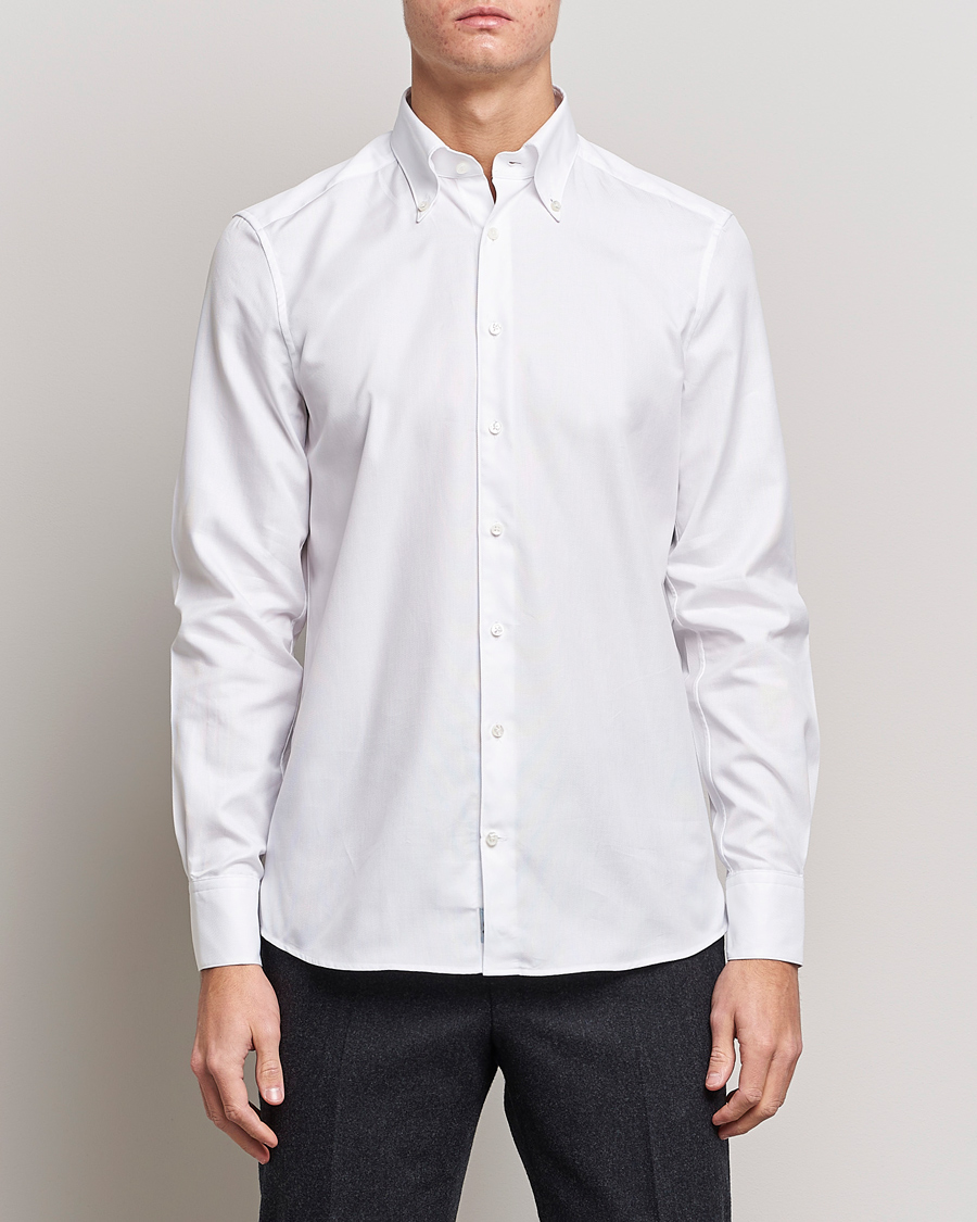 Herre | Feir nyttår med stil | Stenströms | 1899 Slimline Supima Cotton Structure Shirt White