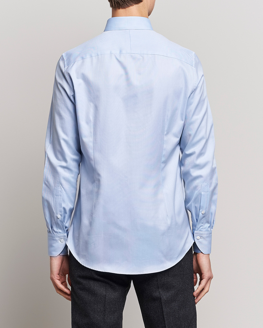 Herre | Skjorter | Stenströms | 1899 Slimline Supima Cotton Structure Shirt Blue