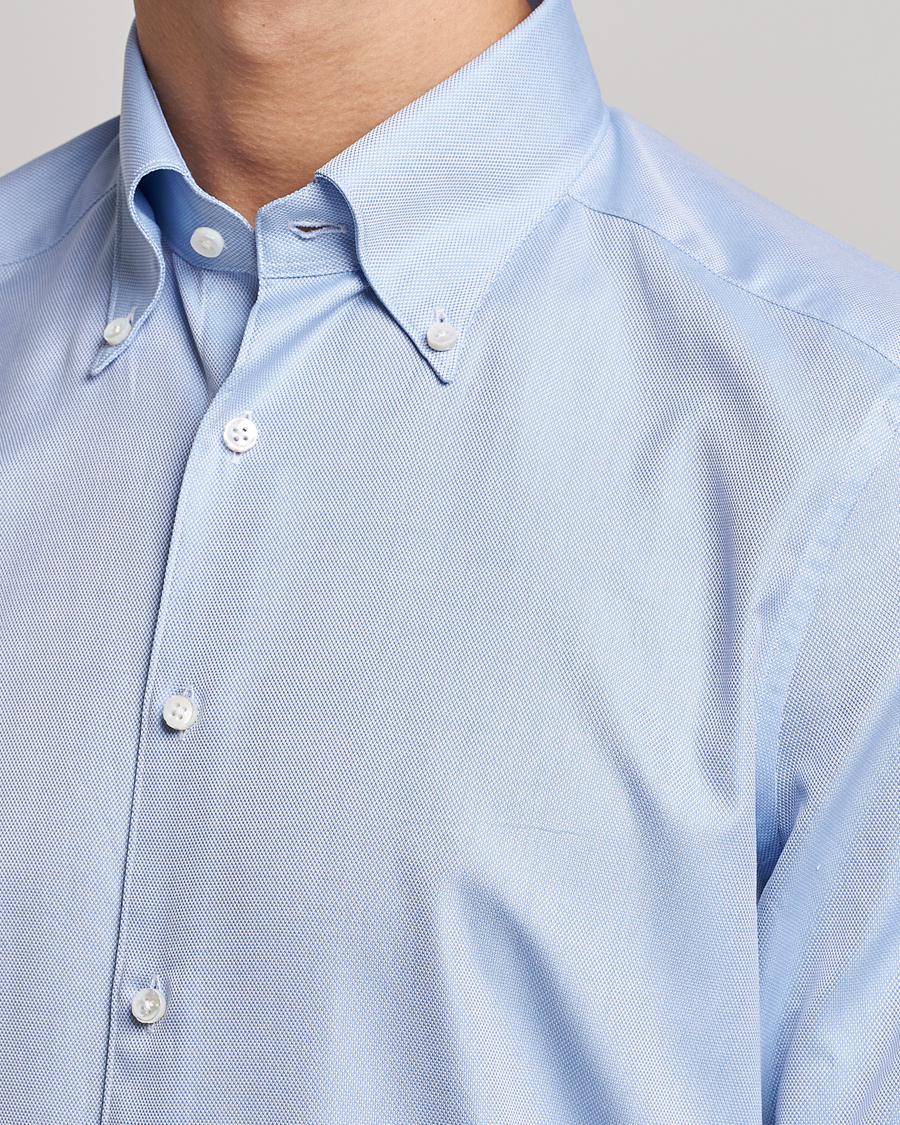 Herre | Skjorter | Stenströms | 1899 Slimline Supima Cotton Structure Shirt Blue