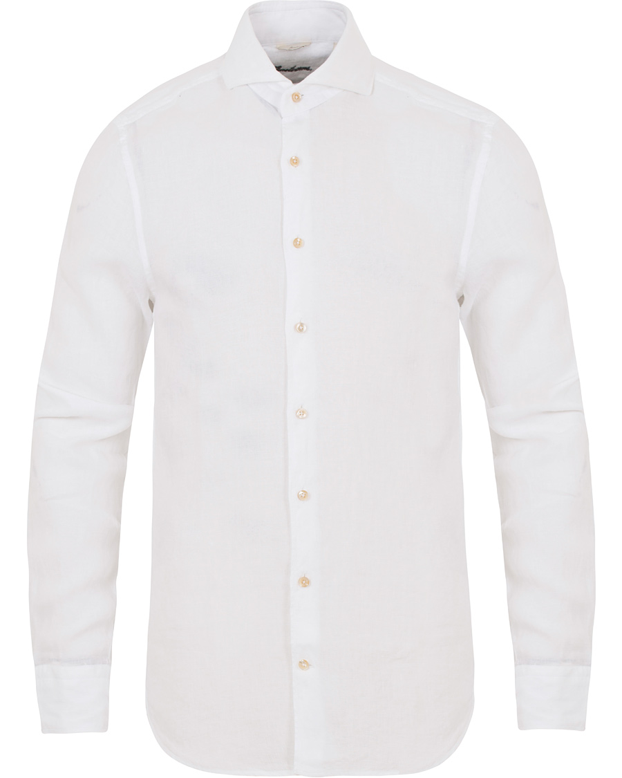 Herre | Skjorter | Stenströms | Slimline Linen Shirt White