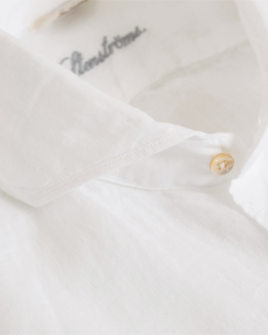 Herre | Skjorter | Stenströms | Slimline Linen Shirt White
