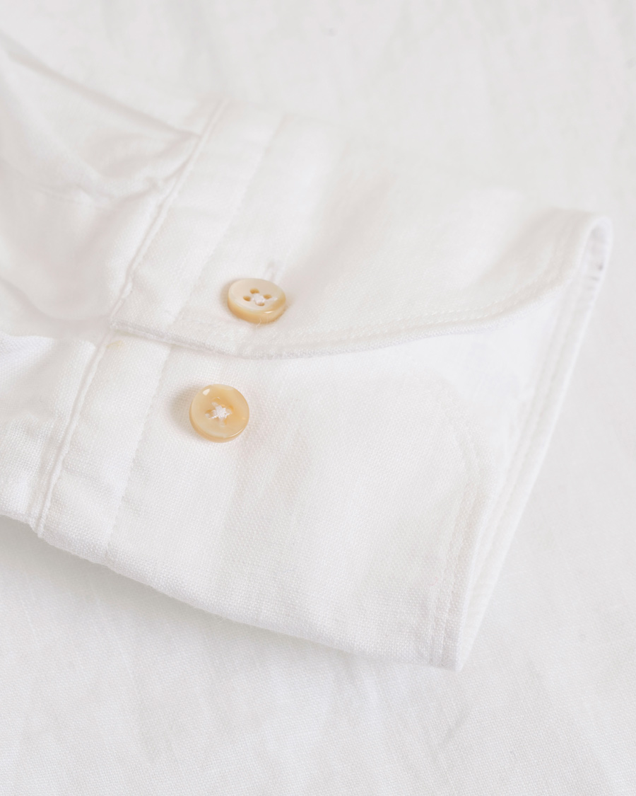 Herre | Skjorter | Stenströms | Slimline Linen Shirt White
