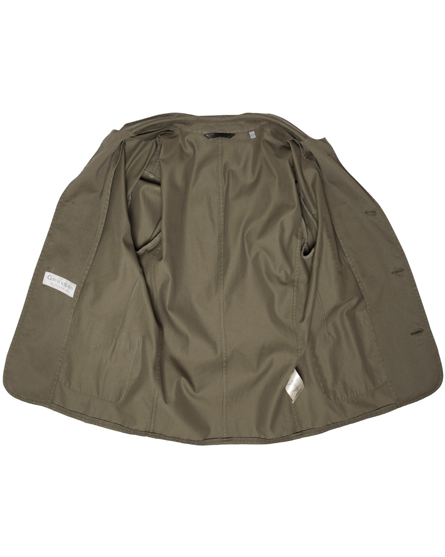 Herre | Dressjakker | Gieves & Hawkes | Canvas Patch Pocket Blazer Olive Green