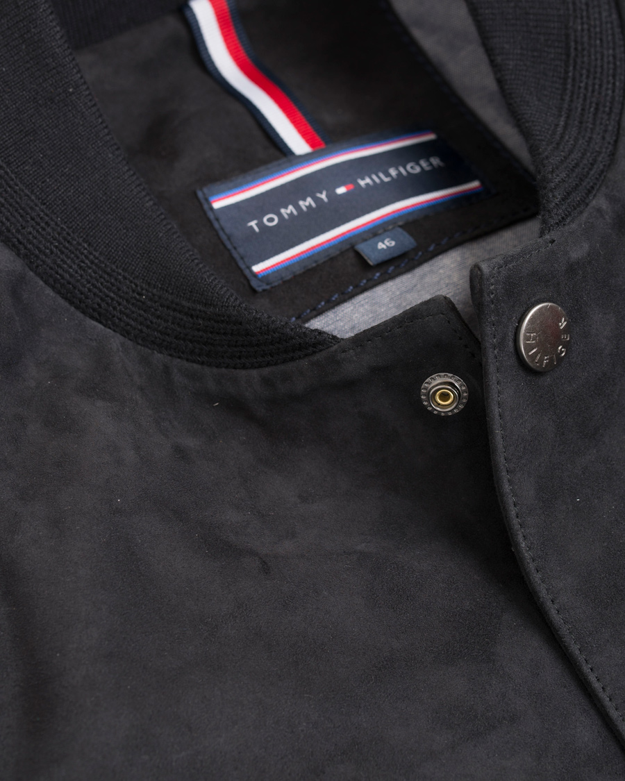 Herre | Jakker | Tommy Hilfiger | Caen Bomber Suede Jacket Midnight