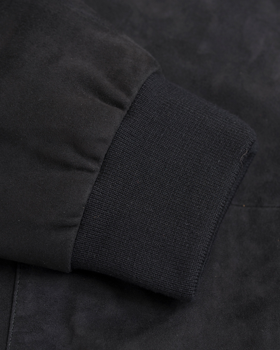 Herre | Jakker | Tommy Hilfiger | Caen Bomber Suede Jacket Midnight