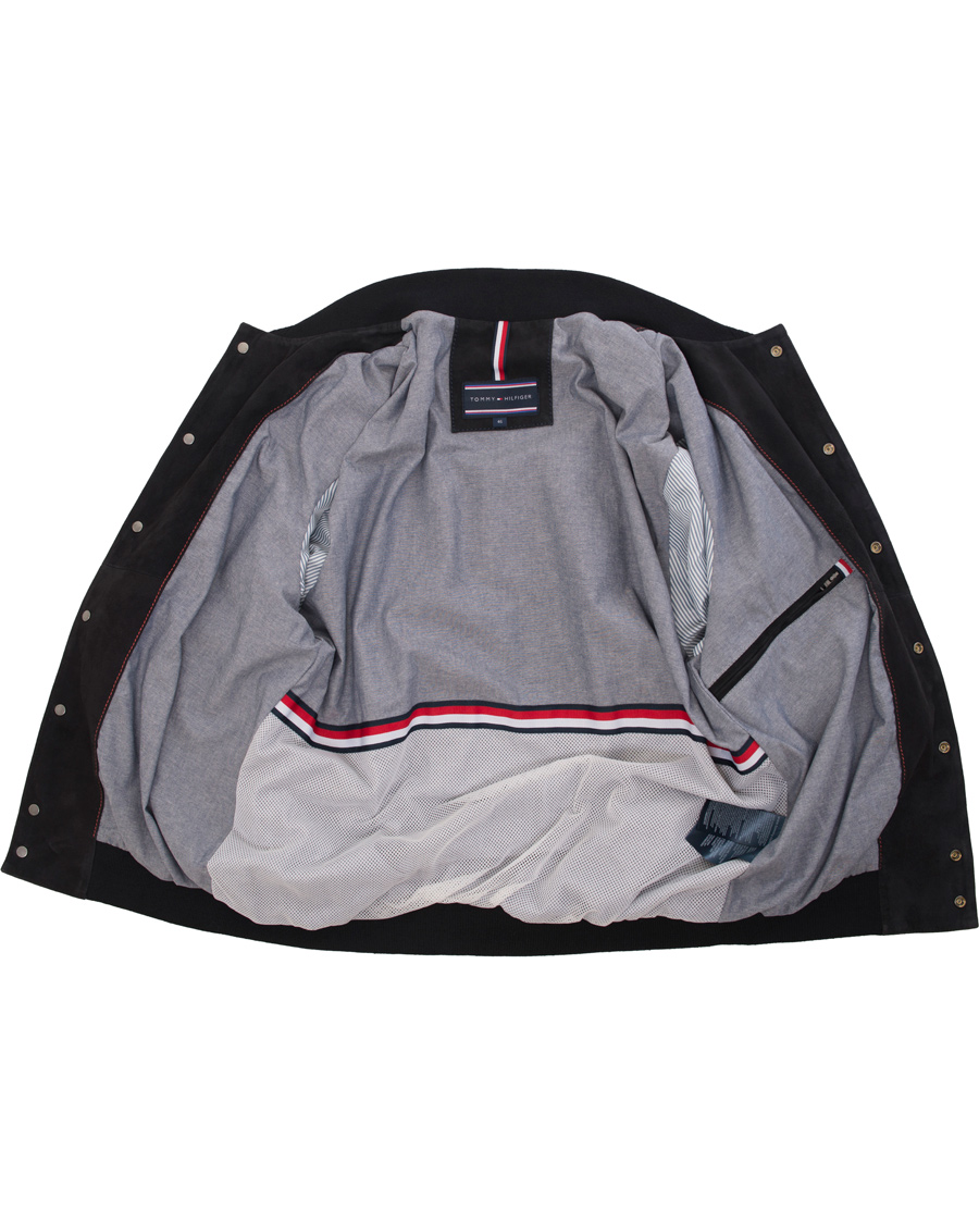 Herre | Jakker | Tommy Hilfiger | Caen Bomber Suede Jacket Midnight