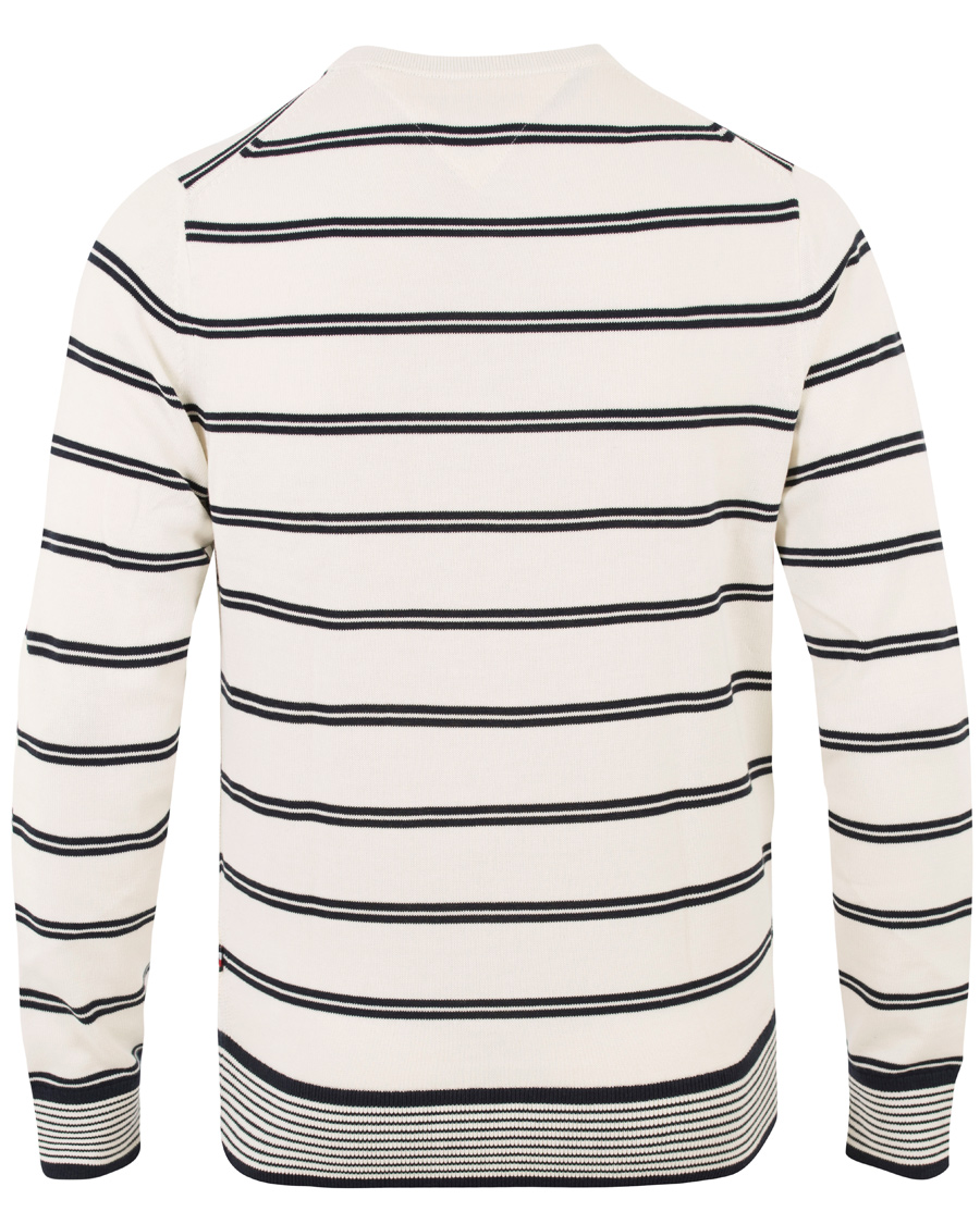 Herre | Gensere | Tommy Hilfiger | Hendrics Stripe Knitted Crew Neck Snow White