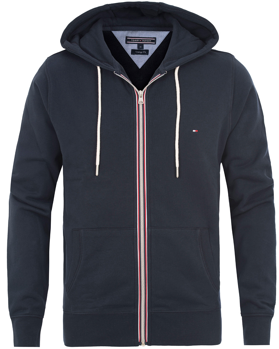 Herre | Gensere | Tommy Hilfiger | Basic Zip Trough Hoodie Midnight