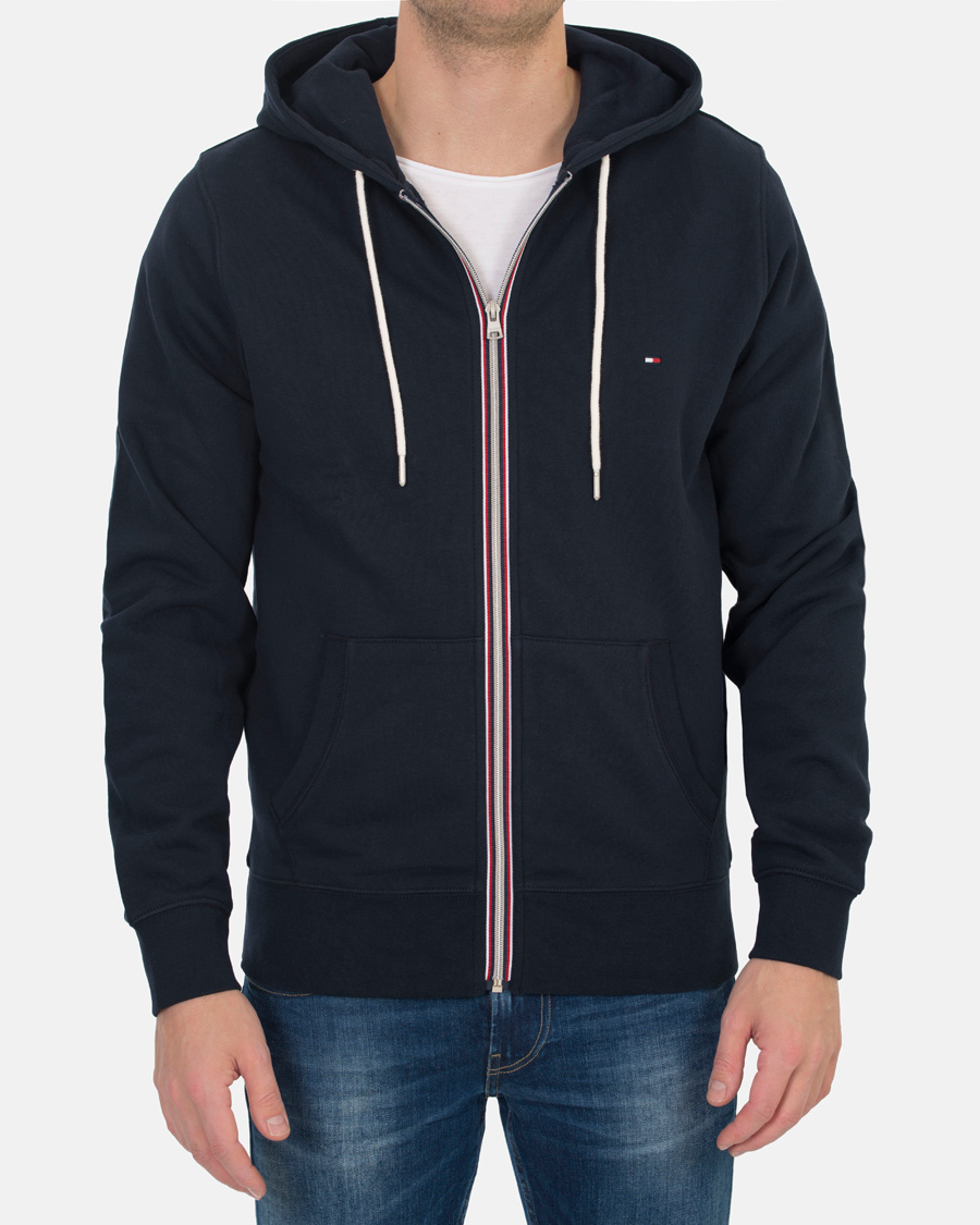 Herre | Gensere | Tommy Hilfiger | Basic Zip Trough Hoodie Midnight