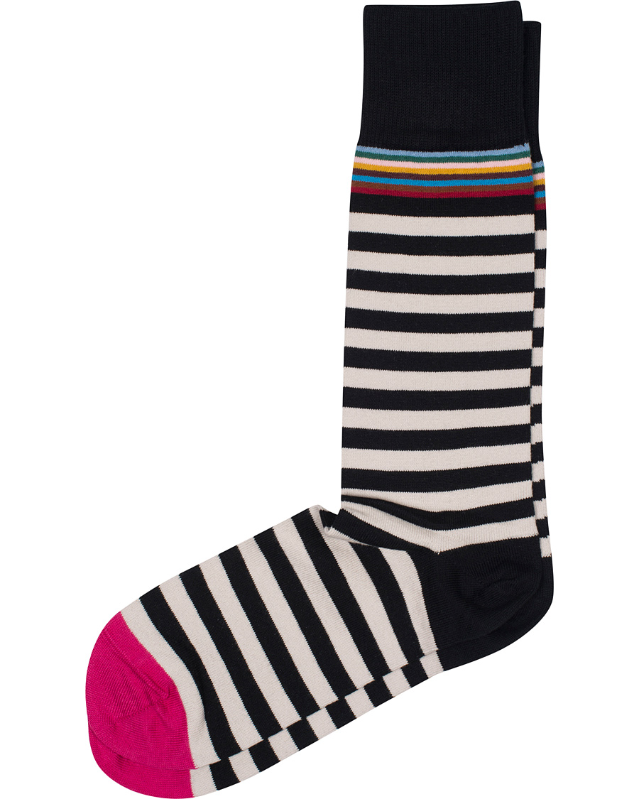 Herre | Undertøy | Paul Smith | Multi Top Stripe Sock Black/White