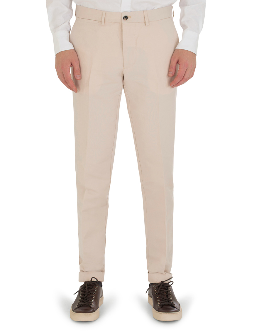 Herre | Bukser | J.Lindeberg | Grant Cotton/Linen Trousers Beige