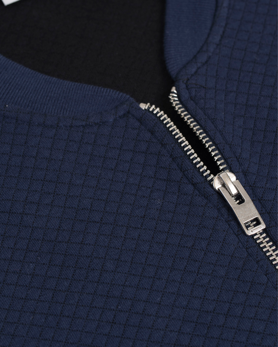 Herre | Gensere | J.Lindeberg | Randall Micro Quilted Zip Sweater Navy