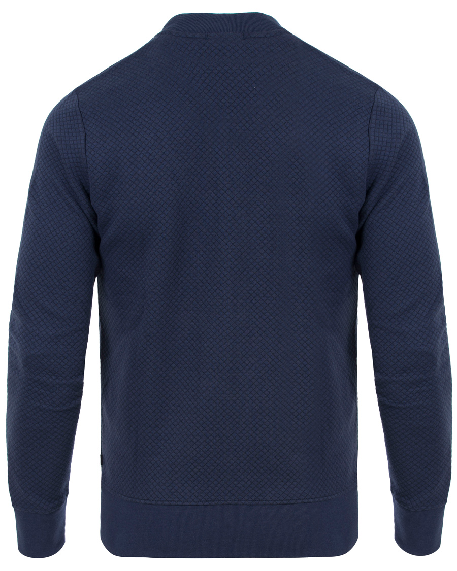 Herre | Gensere | J.Lindeberg | Randall Micro Quilted Zip Sweater Navy