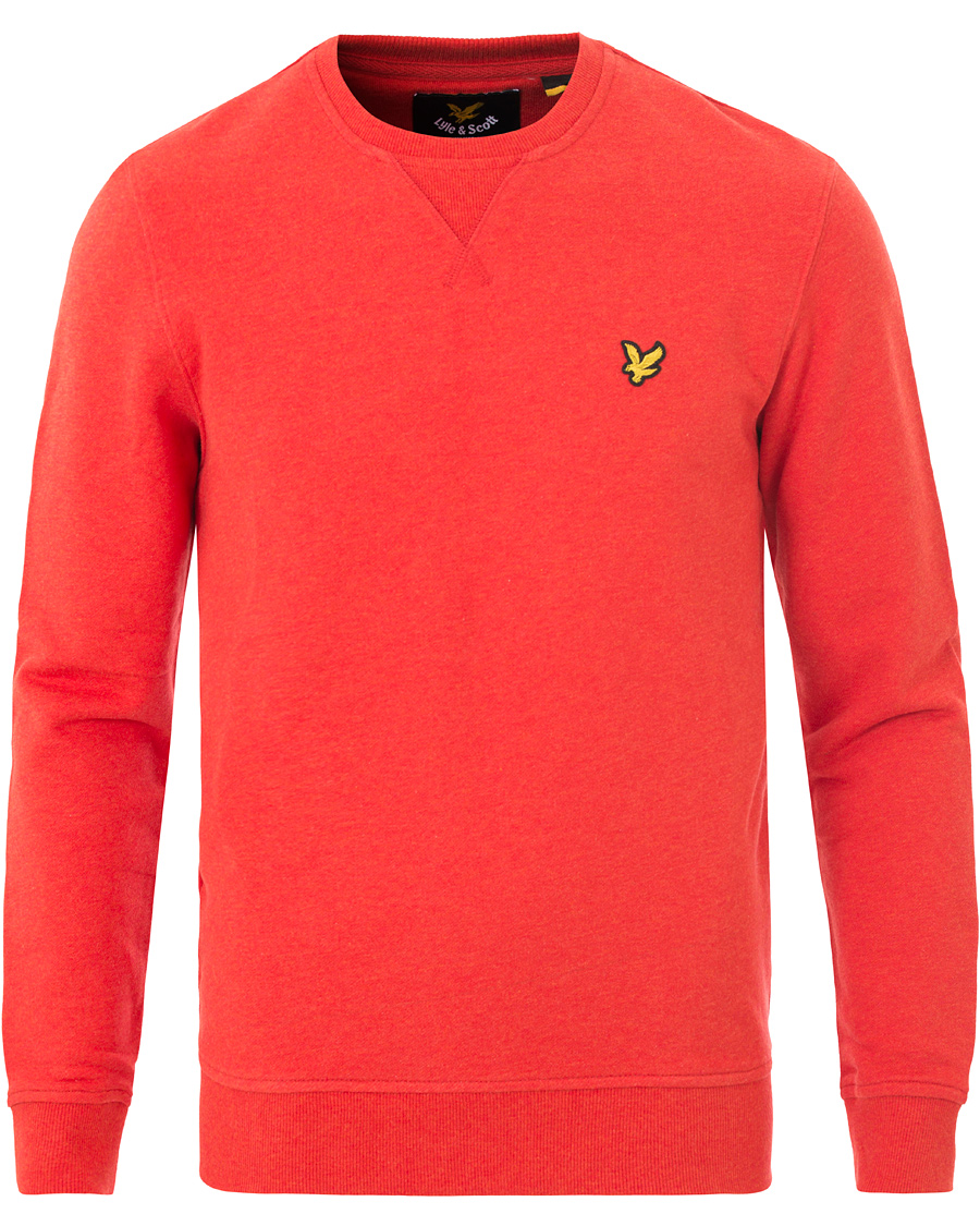 Herre | Gensere | Lyle & Scott | Crew Neck Sweatshirt Flame Red Marl