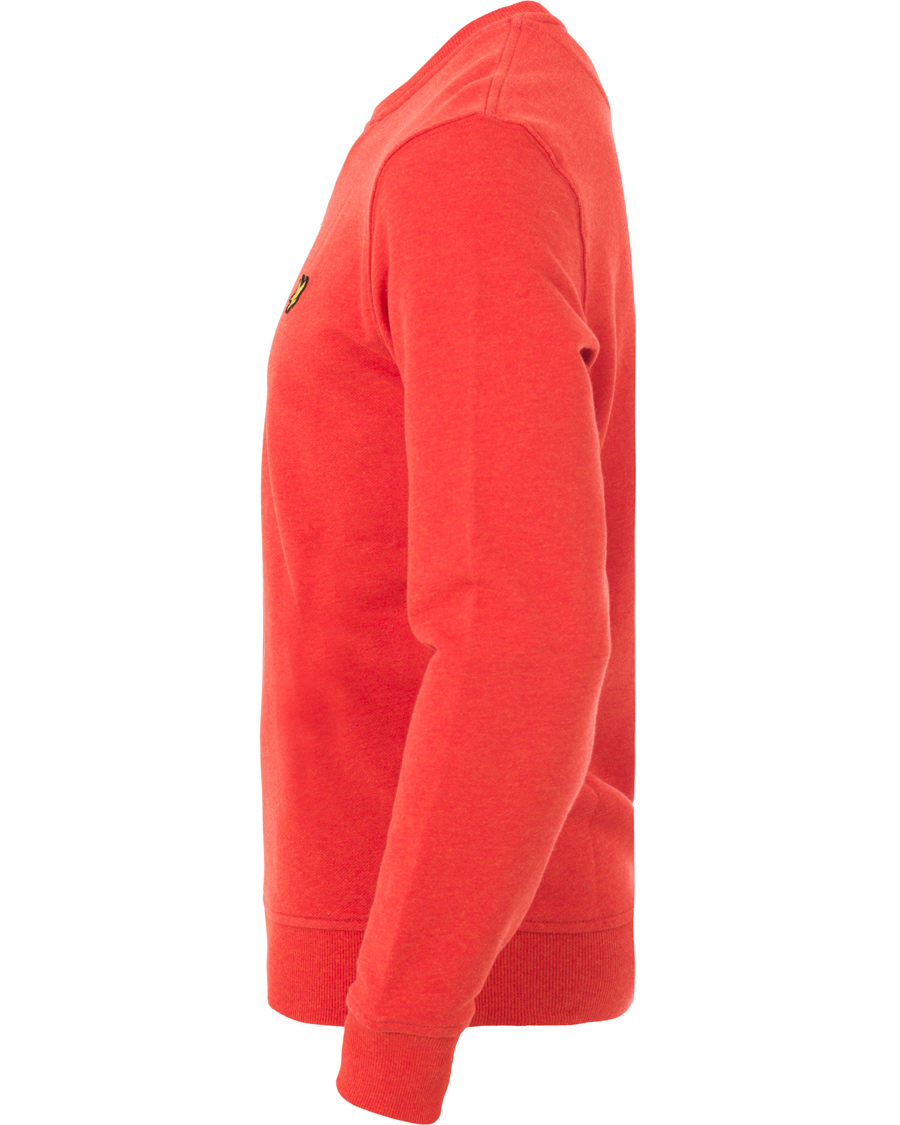 Herre | Gensere | Lyle & Scott | Crew Neck Sweatshirt Flame Red Marl
