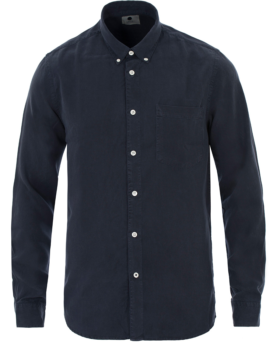 Herre | Skjorter | NN07 | Falk Tencel Shirt Navy Blue