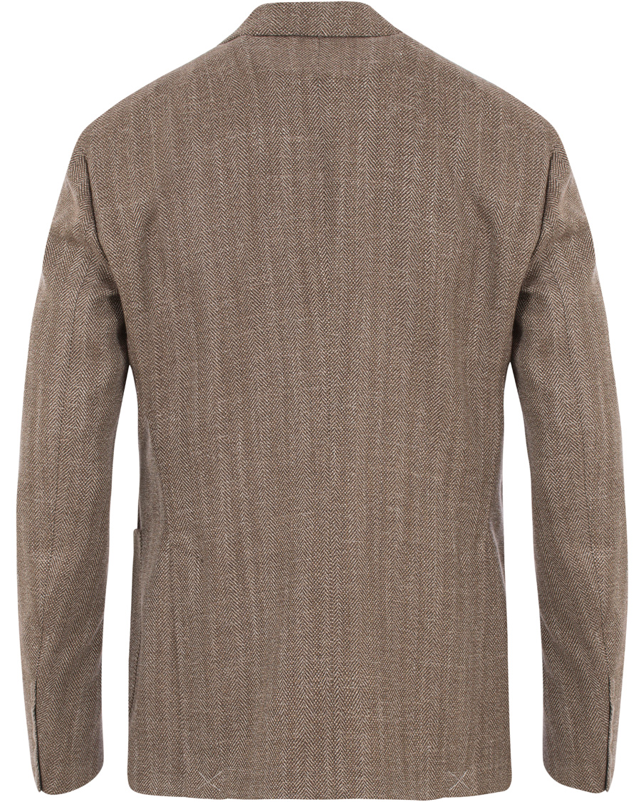 Herre | Dressjakker | Etro | Herringbone Linen Blazer Brown