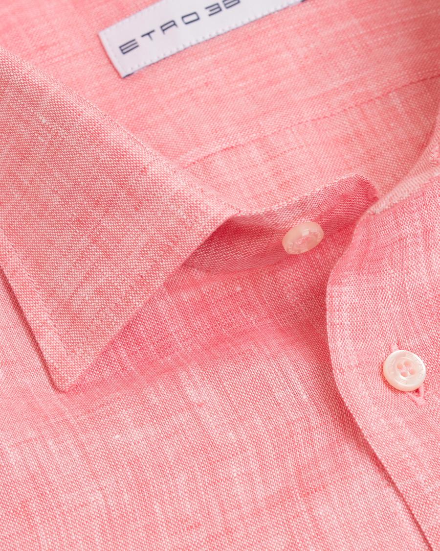 Herre | Skjorter | Etro | Linen Shirt Sorbet Red
