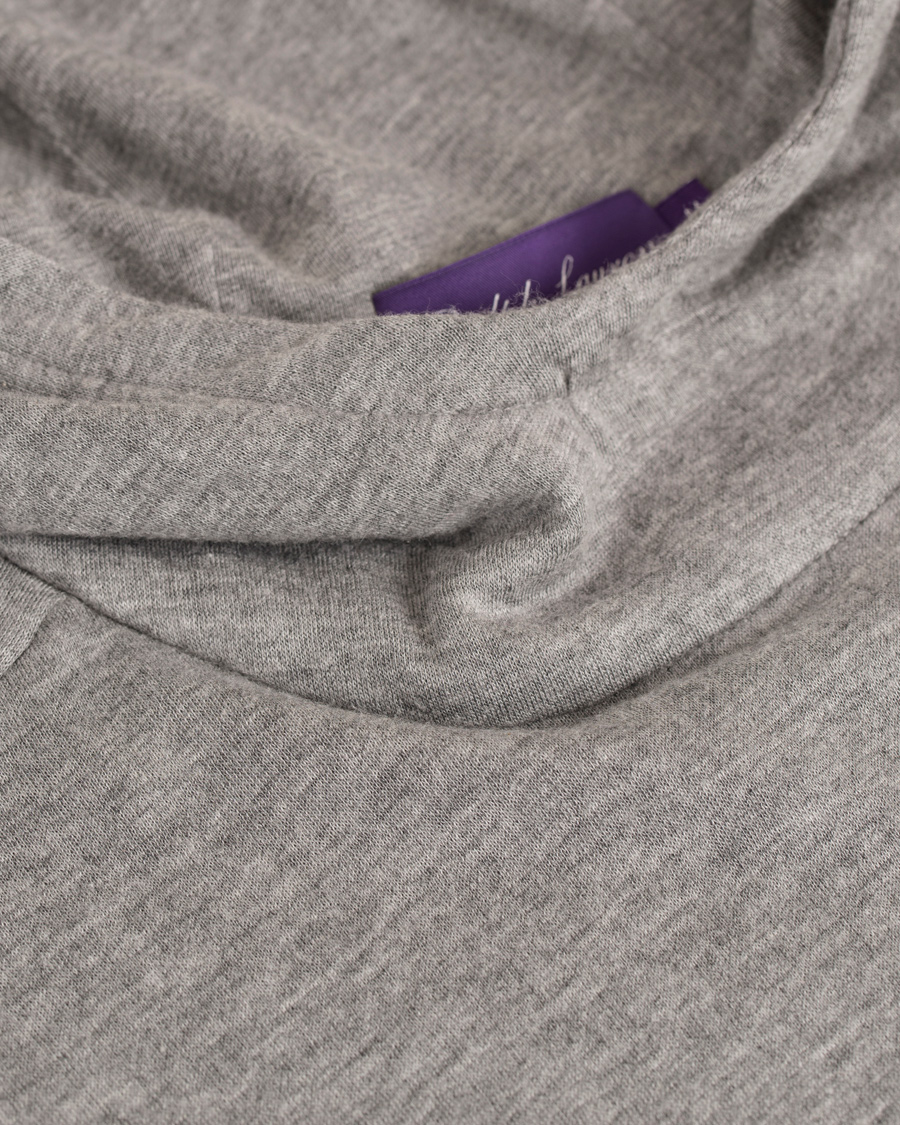 Herre | Gensere | Ralph Lauren Purple Label | Pima Lounge Hood Sweater Silver Melange