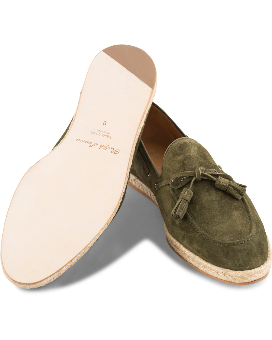 Herre | Ralph Lauren Purple Label Chesp Tassel Olive Suede | Ralph Lauren Purple Label | Chesp Tassel Olive Suede