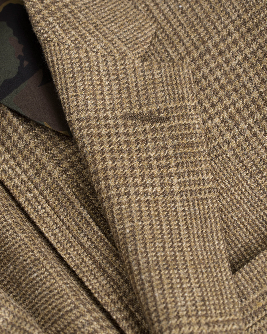 Herre | Dressjakker | Polo Ralph Lauren | Polo 1 Glennplaid Silk/Linen Blazer Olive/Brown
