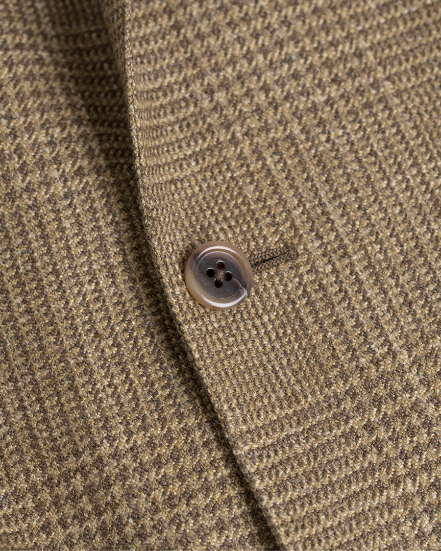 Herre | Dressjakker | Polo Ralph Lauren | Polo 1 Glennplaid Silk/Linen Blazer Olive/Brown