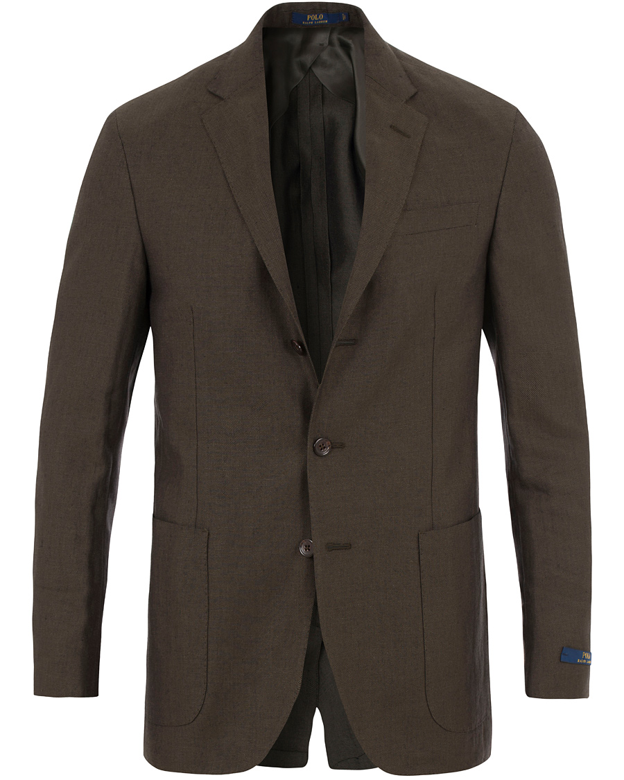Herre | Dressjakker | Polo Ralph Lauren | Morgan Yale Linen/Wool Blazer Earth Green