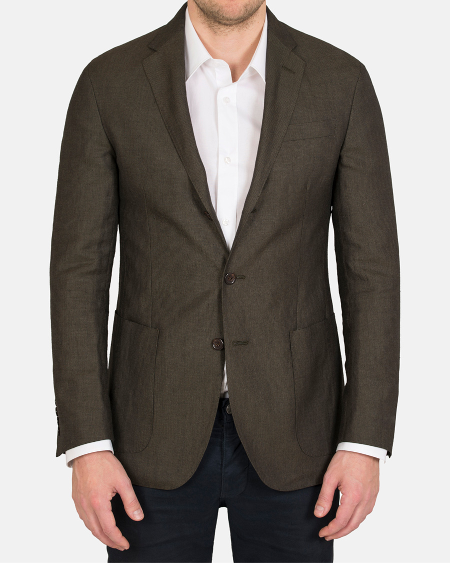 Herre | Dressjakker | Polo Ralph Lauren | Morgan Yale Linen/Wool Blazer Earth Green
