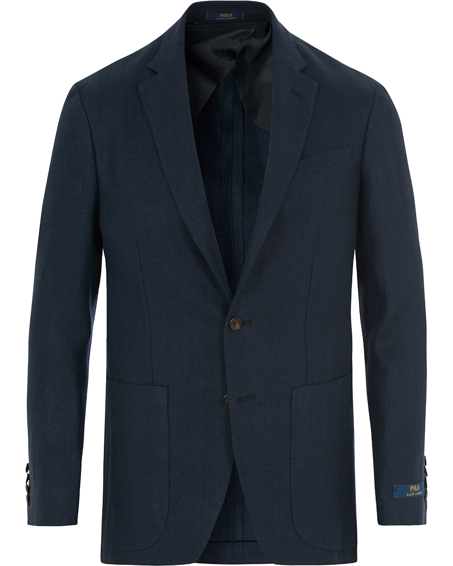 Herre | Dressjakker | Polo Ralph Lauren | Morgan Yale Linen Herringbone Blazer Navy