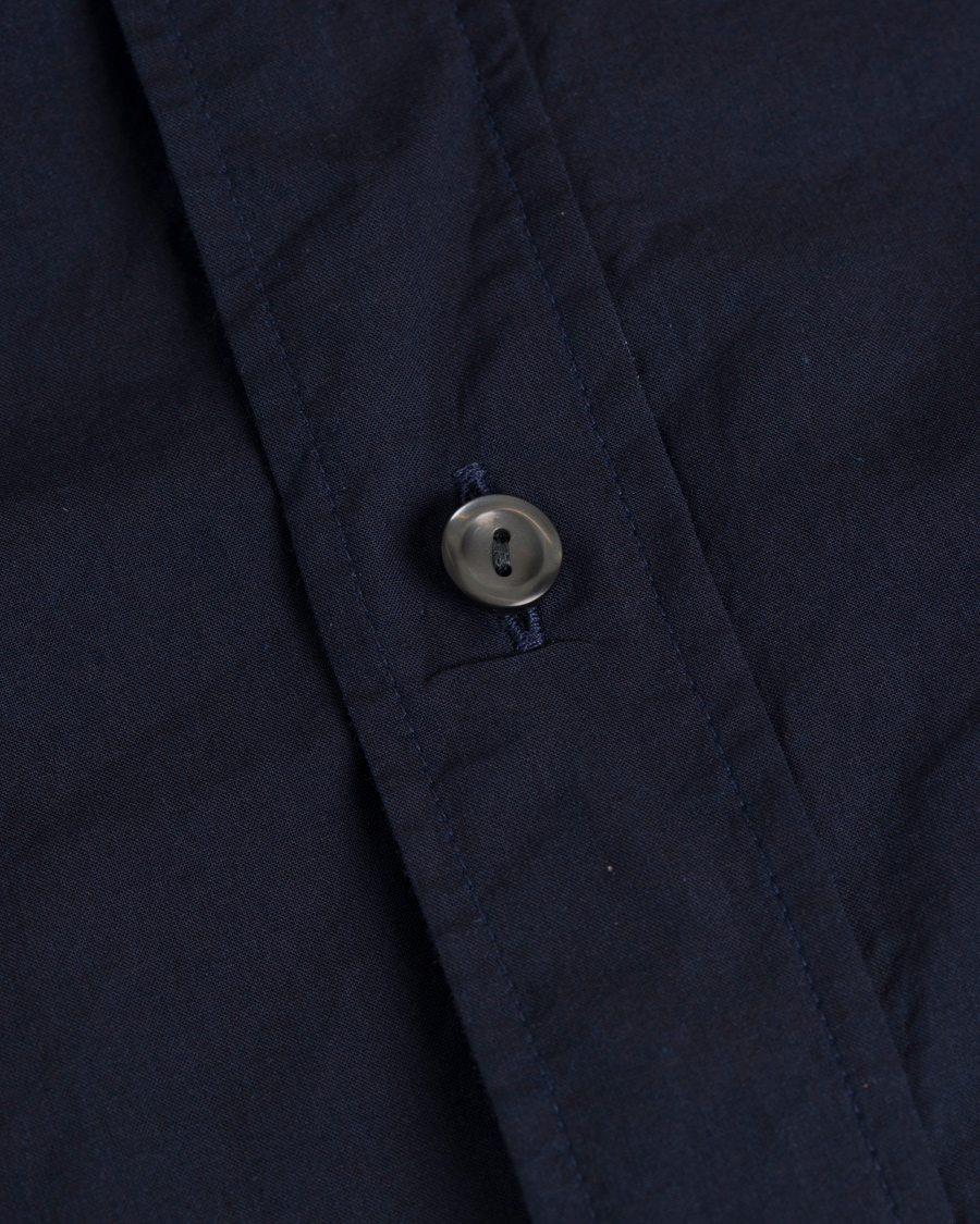 Herre | Skjorter | Eton | Slim Fit Indigo Short Sleeve Shirt Dark Blue
