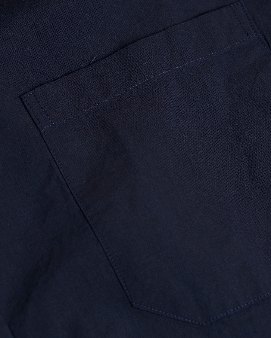 Herre | Skjorter | Eton | Slim Fit Indigo Short Sleeve Shirt Dark Blue
