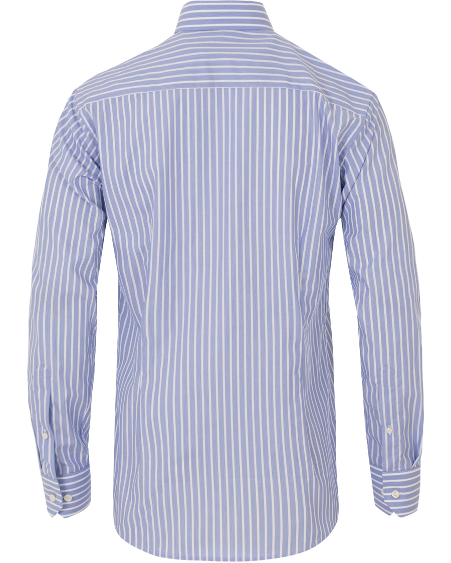 Herre | Skjorter | Eton | Slim Fit Poplin Striped Shirt Light Blue