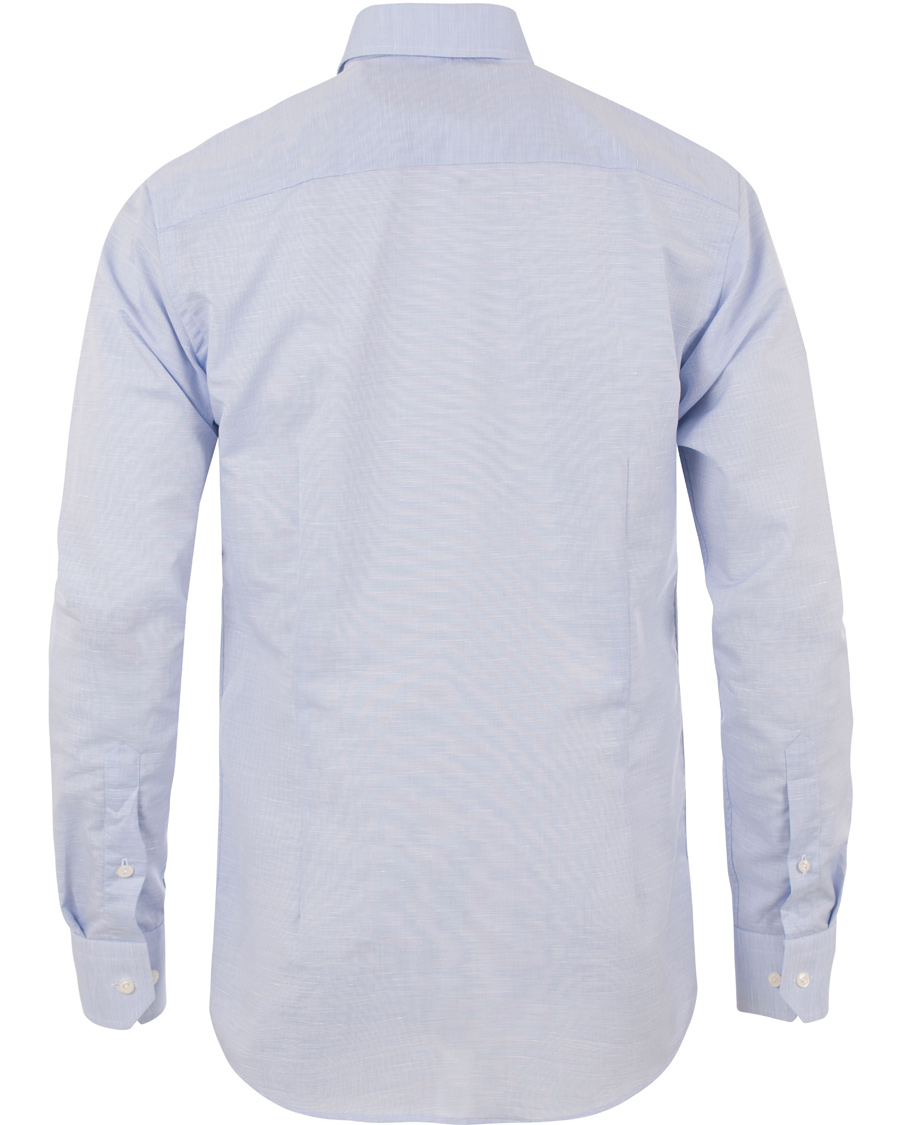 Herre | Skjorter | Eton | Slim Fit Poplin/Linen Shirt Light Blue