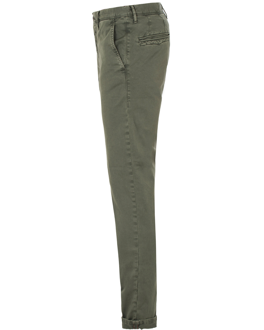 Herre | Bukser | Incotex | Slim Fit Stretch Slacks Army Green