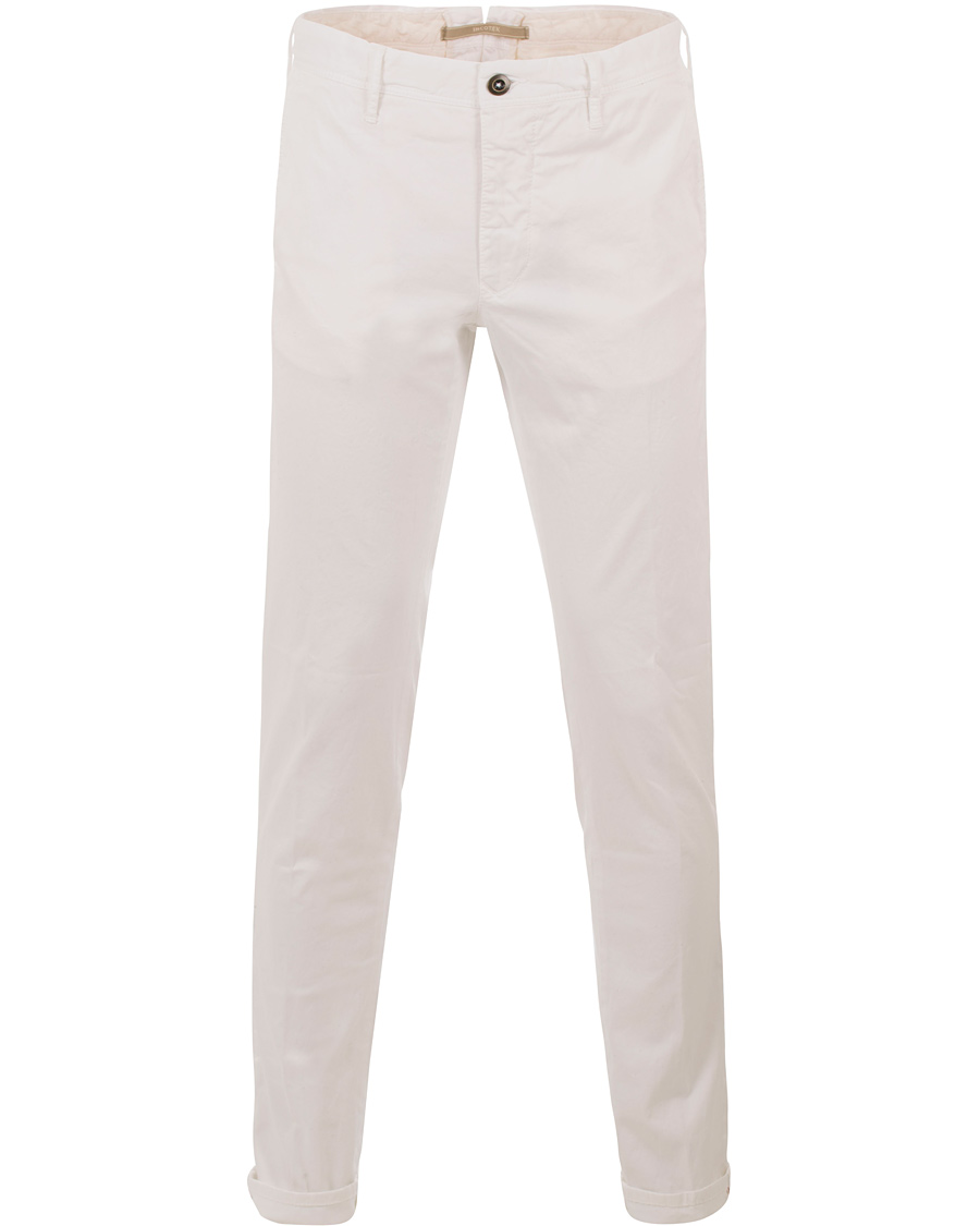 Herre | Bukser | Incotex | Slim Fit Stretch Slacks White