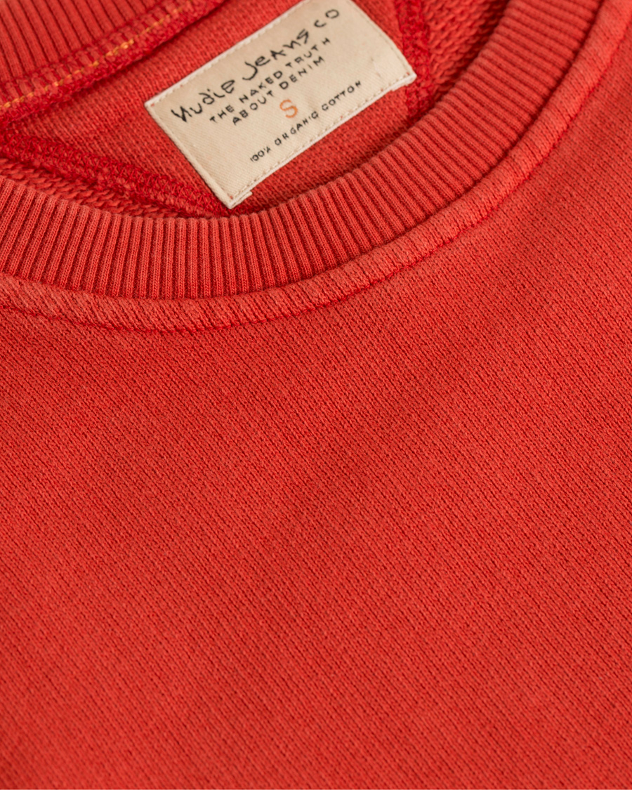 Herre | Gensere | Nudie Jeans | Sven Rugged Knitted Crew Neck Blood Red