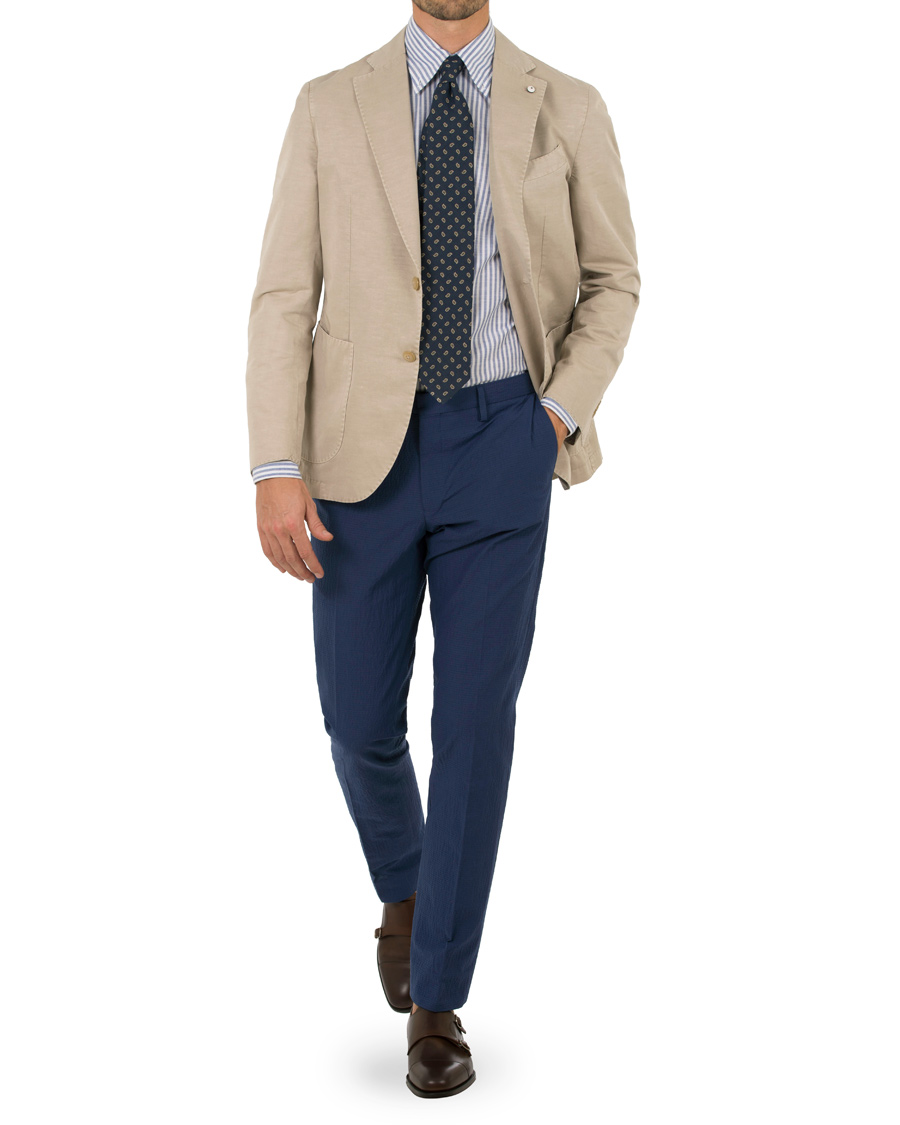 Herre | Dressjakker | L.B.M. 1911 | Jack Regular Cotton/Linen Blazer Light Khaki