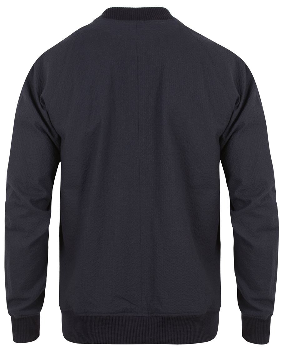 Herre | Jakker | De Bonne Facture | Jockey Plain Seersucker Jacket Navy