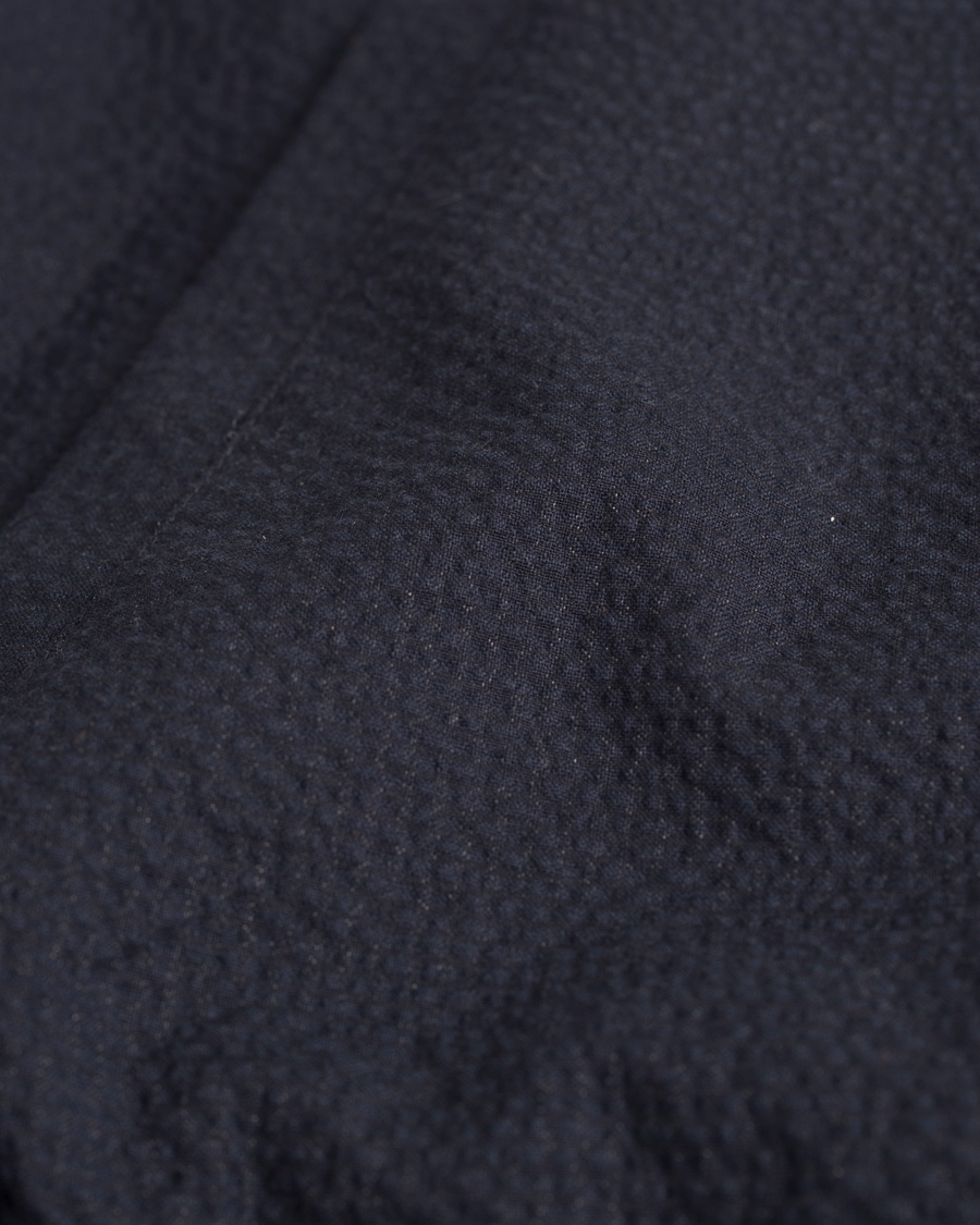Herre | Jakker | De Bonne Facture | Jockey Plain Seersucker Jacket Navy