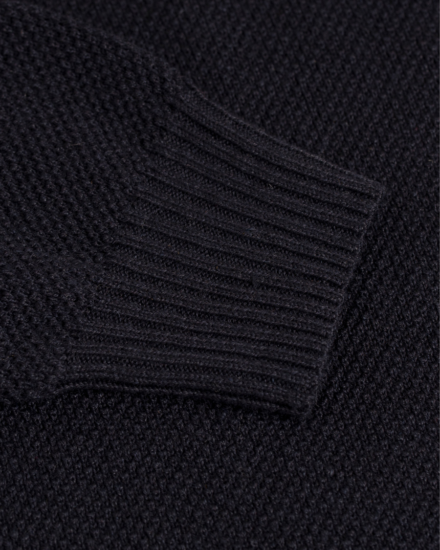 Herre | Gensere | De Bonne Facture | Breton Wool and Linnen Knit Navy