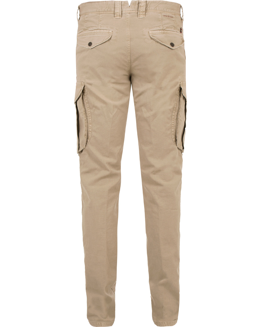 Herre | Bukser | Incotex | Slim Fit Cargo Slacks Natural