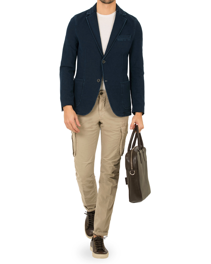 Herre | Bukser | Incotex | Slim Fit Cargo Slacks Natural