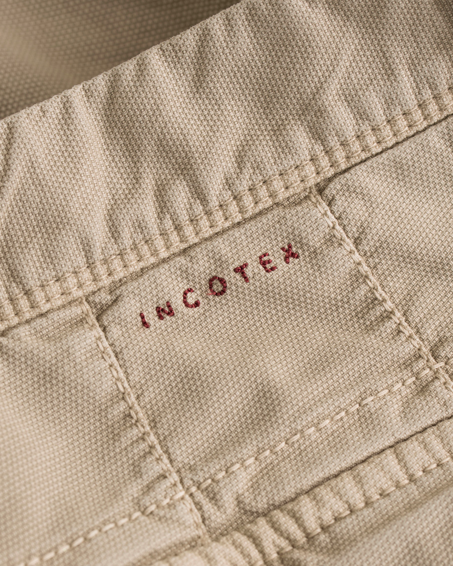 Herre | Bukser | Incotex | Slim Fit Cargo Slacks Natural
