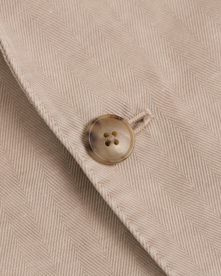 Herre | Dresser | Boglioli | K Jacket Cotton/Linen Herringbone Suit Beige