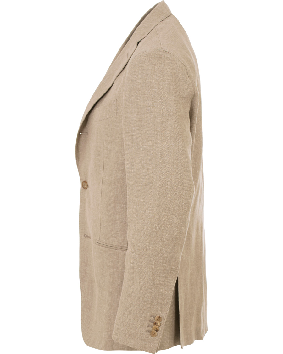 Herre | Dressjakker | Boglioli | K Jacket Linen/Wool Herringbone Blazer Beige
