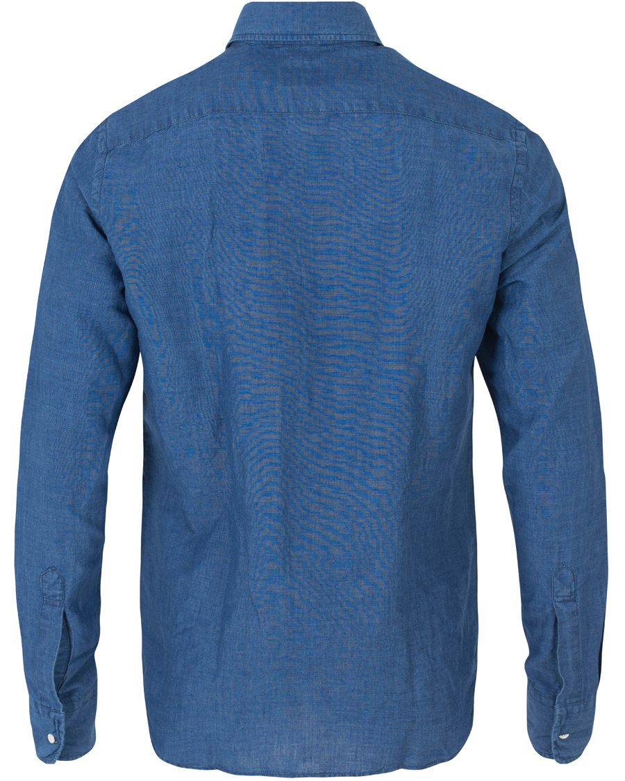Herre | Skjorter | Aspesi | Popover Linen/Cotton Shirt Blue
