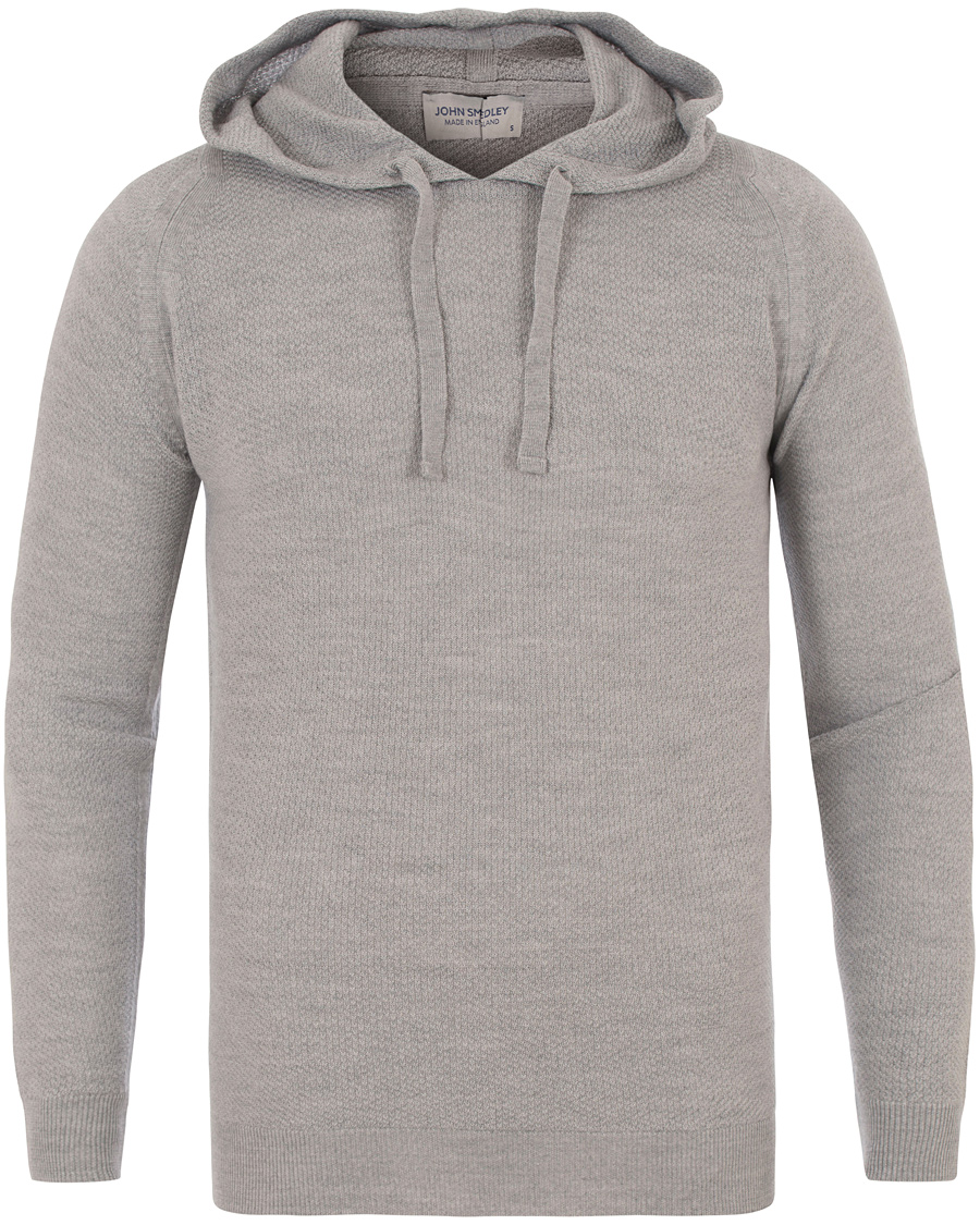 Herre | Gensere | John Smedley | 4 Singular Extra Fine Merino Hoodie Bardot Grey