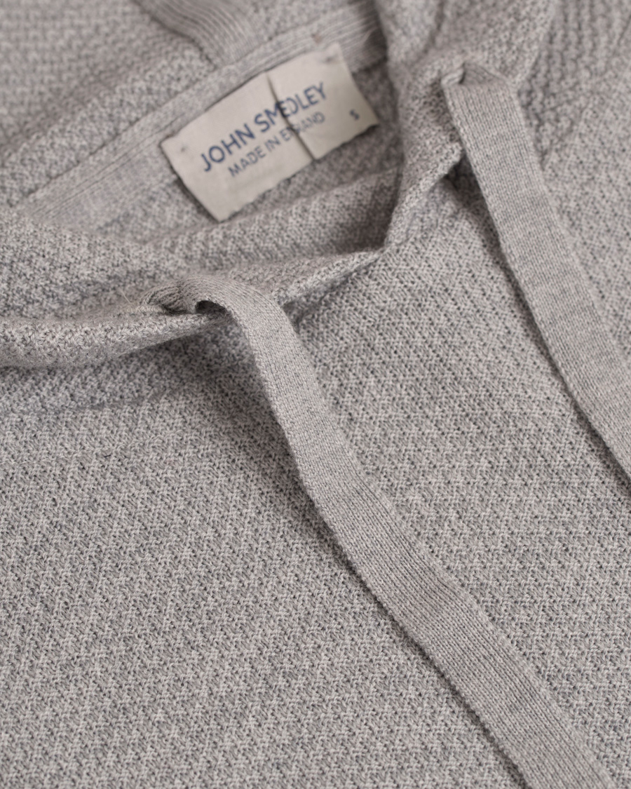 Herre | Gensere | John Smedley | 4 Singular Extra Fine Merino Hoodie Bardot Grey
