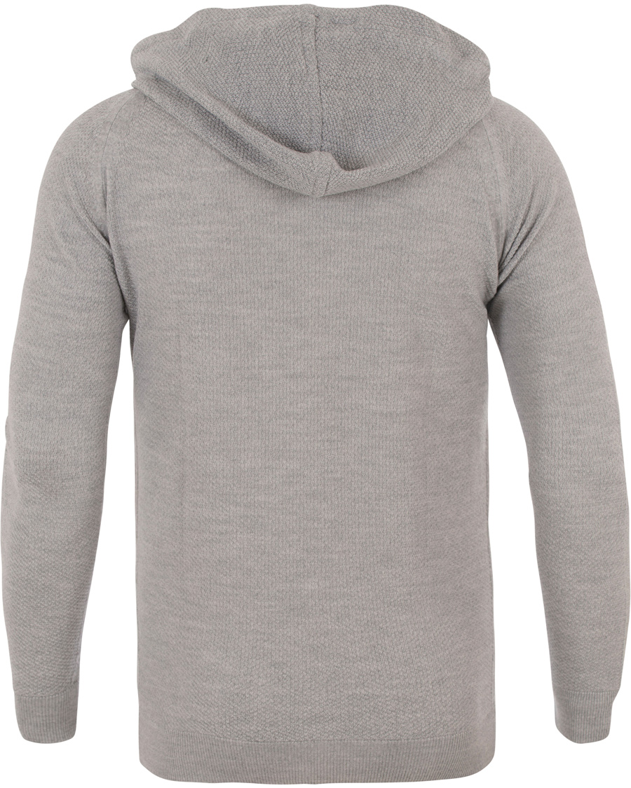 Herre | Gensere | John Smedley | 4 Singular Extra Fine Merino Hoodie Bardot Grey